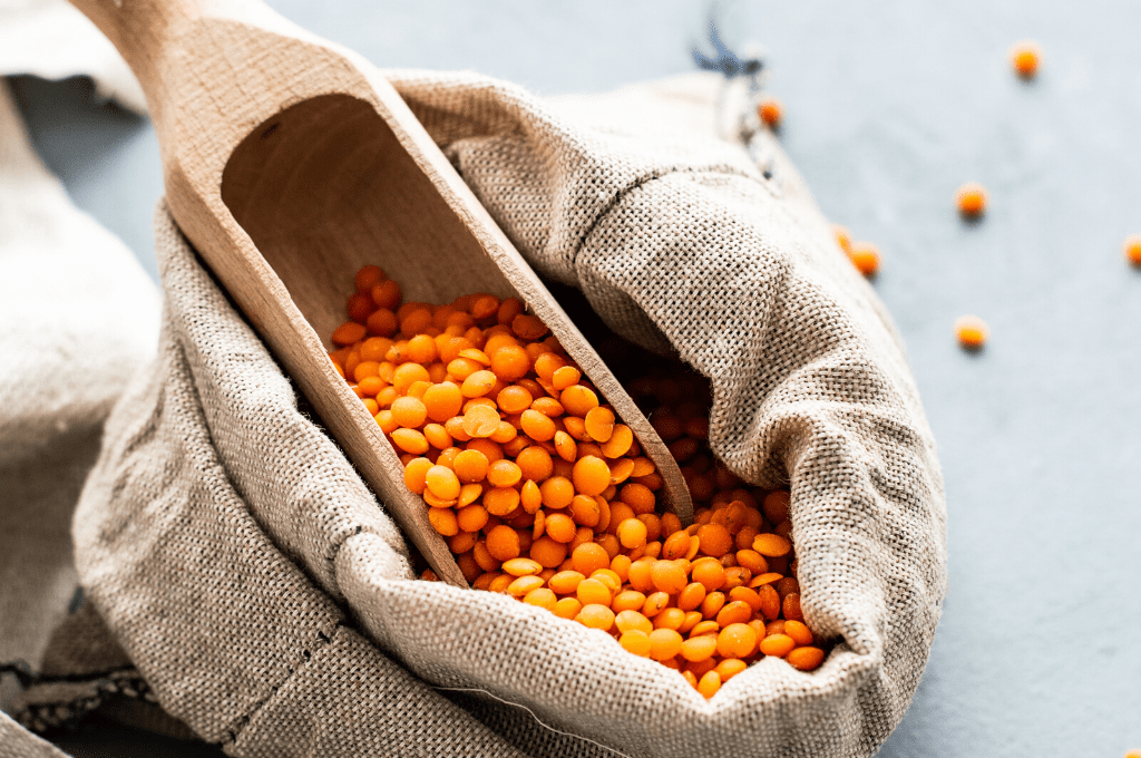 lentils high in folate